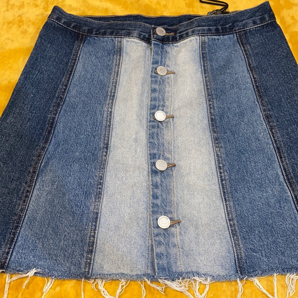 Blank NYC - tricolor denim skirt